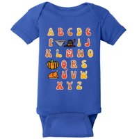 Thanksgiving ABC Alphabet Turkey Day Fall Teacher Baby Bodysuit