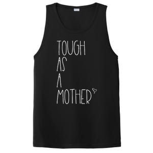 Tough As A Mother Funny Momma Loves Her Dos Strong Mom Gift PosiCharge Competitor Tank