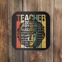 Teacher Africa Afro Women Black History Month Teachers Gift Coaster