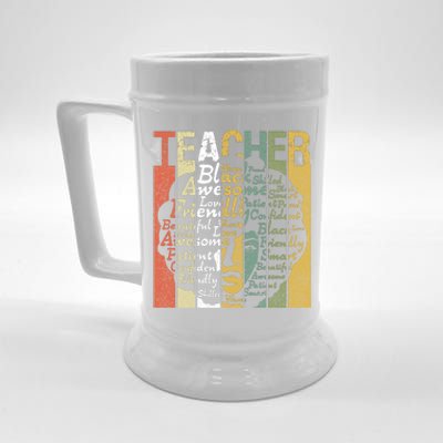 Teacher Africa Afro Women Black History Month Teachers Gift Beer Stein