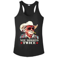 Trump Assassination Attempt Trump 2024 You Missed Twice Ladies PosiCharge Competitor Racerback Tank