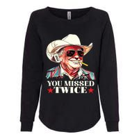 Trump Assassination Attempt Trump 2024 You Missed Twice Womens California Wash Sweatshirt