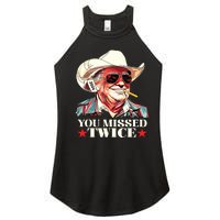 Trump Assassination Attempt Trump 2024 You Missed Twice Women's Perfect Tri Rocker Tank