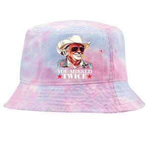 Trump Assassination Attempt Trump 2024 You Missed Twice Tie-Dyed Bucket Hat