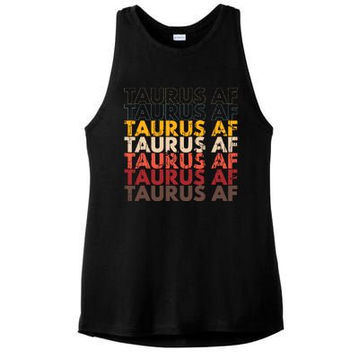 Taurus AF Apparel For Men And Women Funny Zodiac Sign Gift Ladies PosiCharge Tri-Blend Wicking Tank