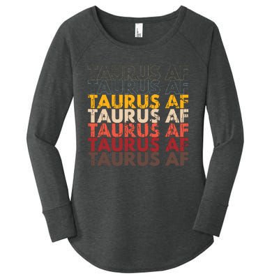 Taurus AF Apparel For Men And Women Funny Zodiac Sign Gift Women's Perfect Tri Tunic Long Sleeve Shirt