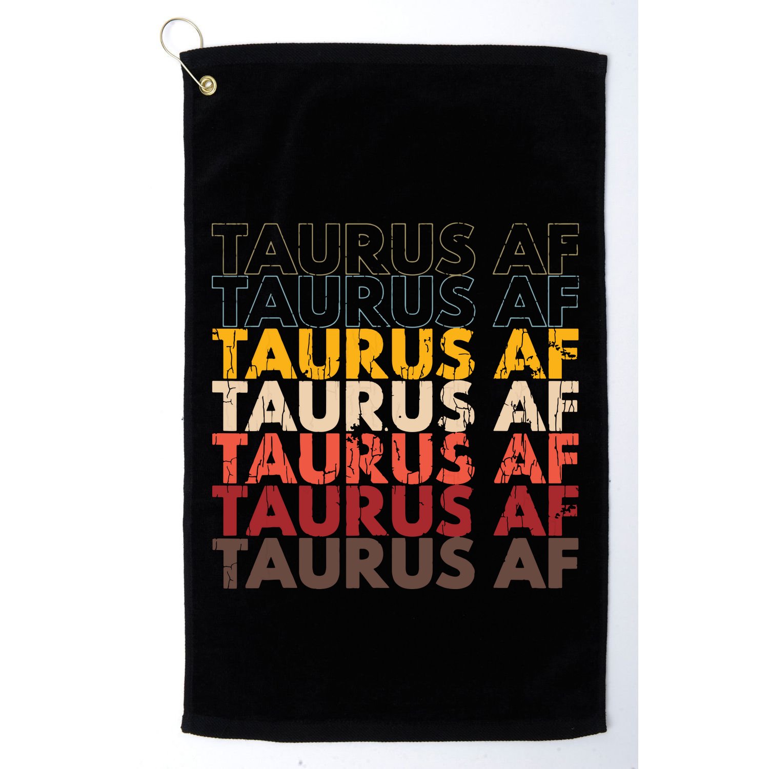 Taurus AF Apparel For Men And Women Funny Zodiac Sign Gift Golf Towel