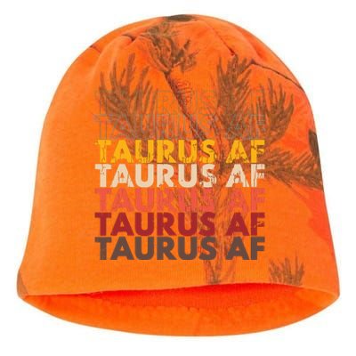 Taurus AF Apparel For Men And Women Funny Zodiac Sign Gift Kati - Camo Knit Beanie