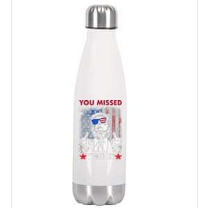 Trump Assassination Attempt Trump 2024 You Missed Twice Stainless Steel Insulated Water Bottle