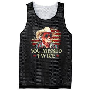 Trump Assassination Attempt You Missed Twice Mesh Reversible Basketball Jersey Tank