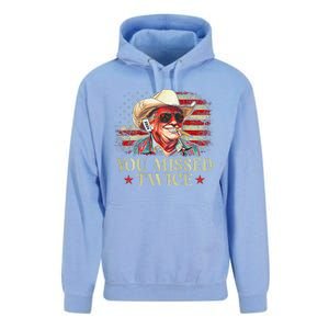 Trump Assassination Attempt You Missed Twice Unisex Surf Hoodie