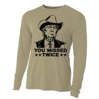 Trump Assassination Attempt Trump 2024 You Missed Twice Cooling Performance Long Sleeve Crew