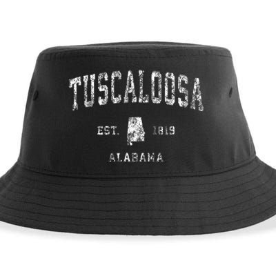 Tuscaloosa Alabama Al Vintage Athletic Sports Design Sustainable Bucket Hat