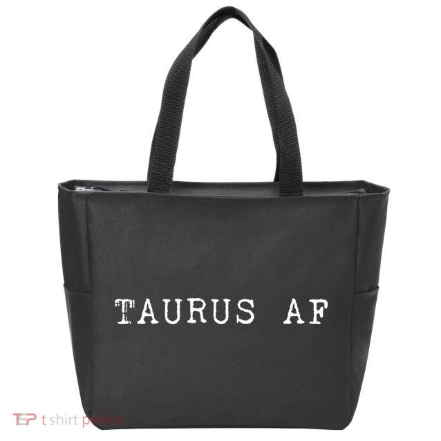 Taurus AF April May Birthday Zip Tote Bag