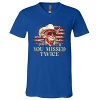 Trump Assassination Attempt You Missed Twice V-Neck T-Shirt