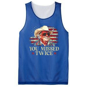 Trump Assassination Attempt You Missed Twice Mesh Reversible Basketball Jersey Tank