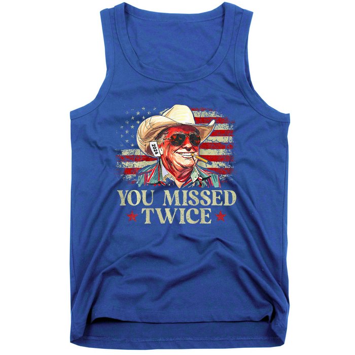 Trump Assassination Attempt You Missed Twice Tank Top