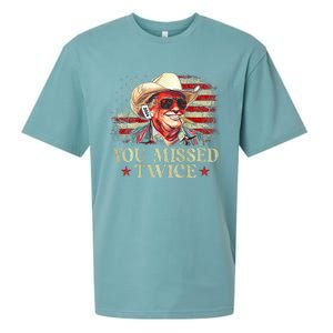 Trump Assassination Attempt You Missed Twice Sueded Cloud Jersey T-Shirt