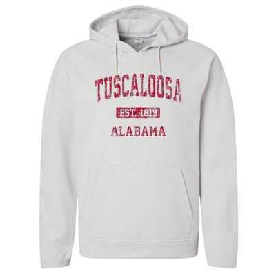 Tuscaloosa Alabama Al Vintage Athletic Sports Design Performance Fleece Hoodie