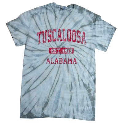 Tuscaloosa Alabama Al Vintage Athletic Sports Design Tie-Dye T-Shirt