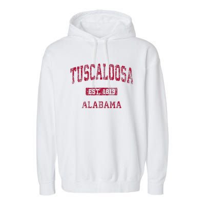 Tuscaloosa Alabama Al Vintage Athletic Sports Design Garment-Dyed Fleece Hoodie