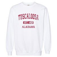 Tuscaloosa Alabama Al Vintage Athletic Sports Design Garment-Dyed Sweatshirt