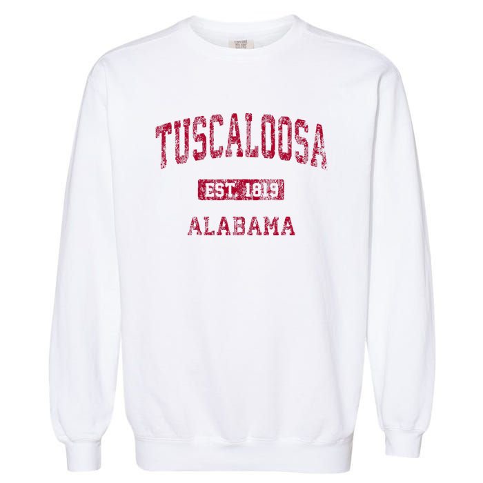 Tuscaloosa Alabama Al Vintage Athletic Sports Design Garment-Dyed Sweatshirt