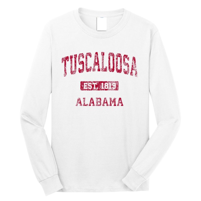 Tuscaloosa Alabama Al Vintage Athletic Sports Design Long Sleeve Shirt