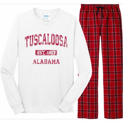 Tuscaloosa Alabama Al Vintage Athletic Sports Design Long Sleeve Pajama Set