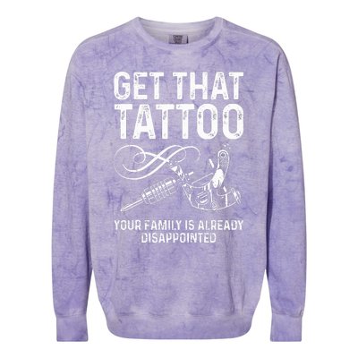 Tattoo Artist Art For Women Tattoo Lover Tattoo Artist Colorblast Crewneck Sweatshirt