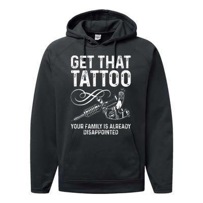 Tattoo Artist Art For Women Tattoo Lover Tattoo Artist Performance Fleece Hoodie