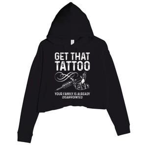 Tattoo Artist Art For Women Tattoo Lover Tattoo Artist Crop Fleece Hoodie