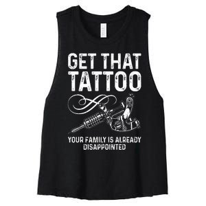 Tattoo Artist Art For Women Tattoo Lover Tattoo Artist Women's Racerback Cropped Tank