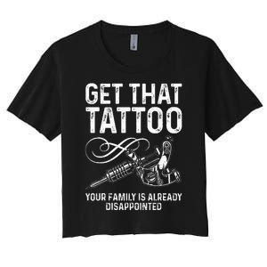 Tattoo Artist Art For Women Tattoo Lover Tattoo Artist Women's Crop Top Tee