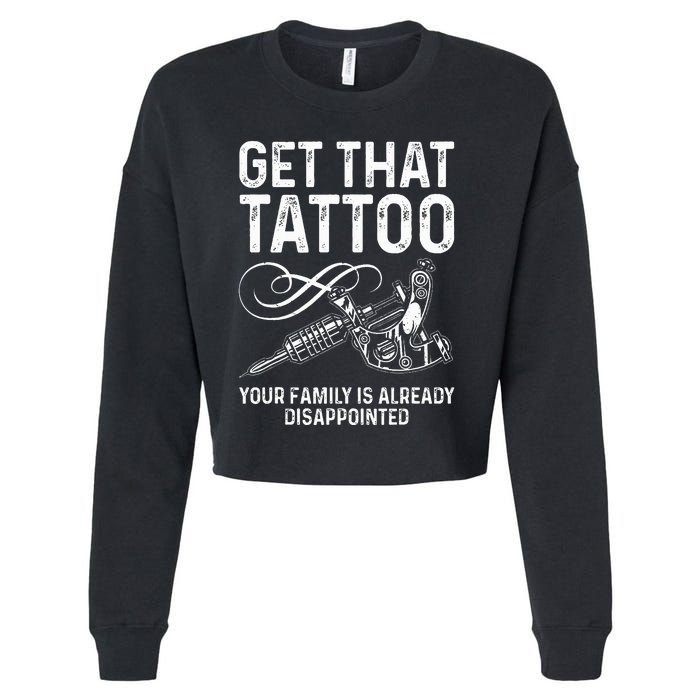 Tattoo Artist Art For Women Tattoo Lover Tattoo Artist Cropped Pullover Crew