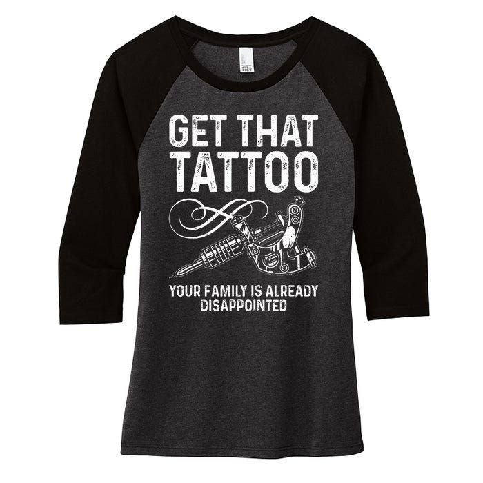 Tattoo Artist Art For Women Tattoo Lover Tattoo Artist Women's Tri-Blend 3/4-Sleeve Raglan Shirt