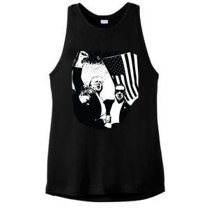 Trump Assassination Attempt Photo 2024 Ladies PosiCharge Tri-Blend Wicking Tank