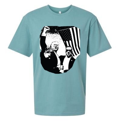 Trump Assassination Attempt Photo 2024 Sueded Cloud Jersey T-Shirt