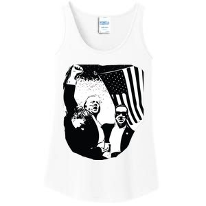 Trump Assassination Attempt Photo 2024 Ladies Essential Tank