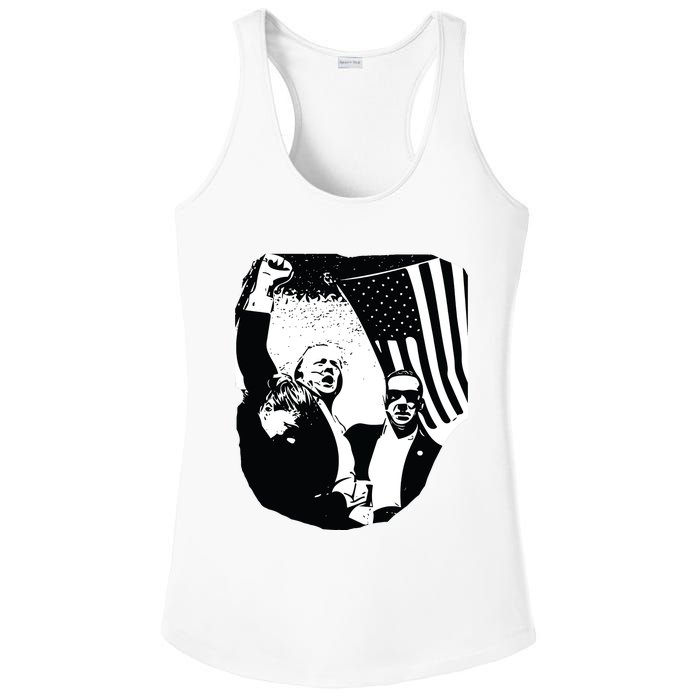 Trump Assassination Attempt Photo 2024 Ladies PosiCharge Competitor Racerback Tank