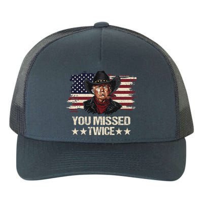 Trump Assassination Attempt Trump 2024 You Missed Twice Yupoong Adult 5-Panel Trucker Hat