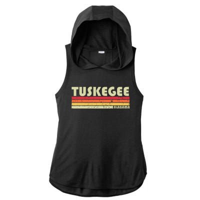 Tuskegee Al Alabama Funny City Home Roots Gift Retro 70s 80s Ladies PosiCharge Tri-Blend Wicking Draft Hoodie Tank