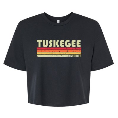 Tuskegee Al Alabama Funny City Home Roots Gift Retro 70s 80s Bella+Canvas Jersey Crop Tee