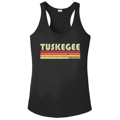 Tuskegee Al Alabama Funny City Home Roots Gift Retro 70s 80s Ladies PosiCharge Competitor Racerback Tank