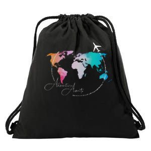 Traveler Adventure Artist Travel Lover Drawstring Bag