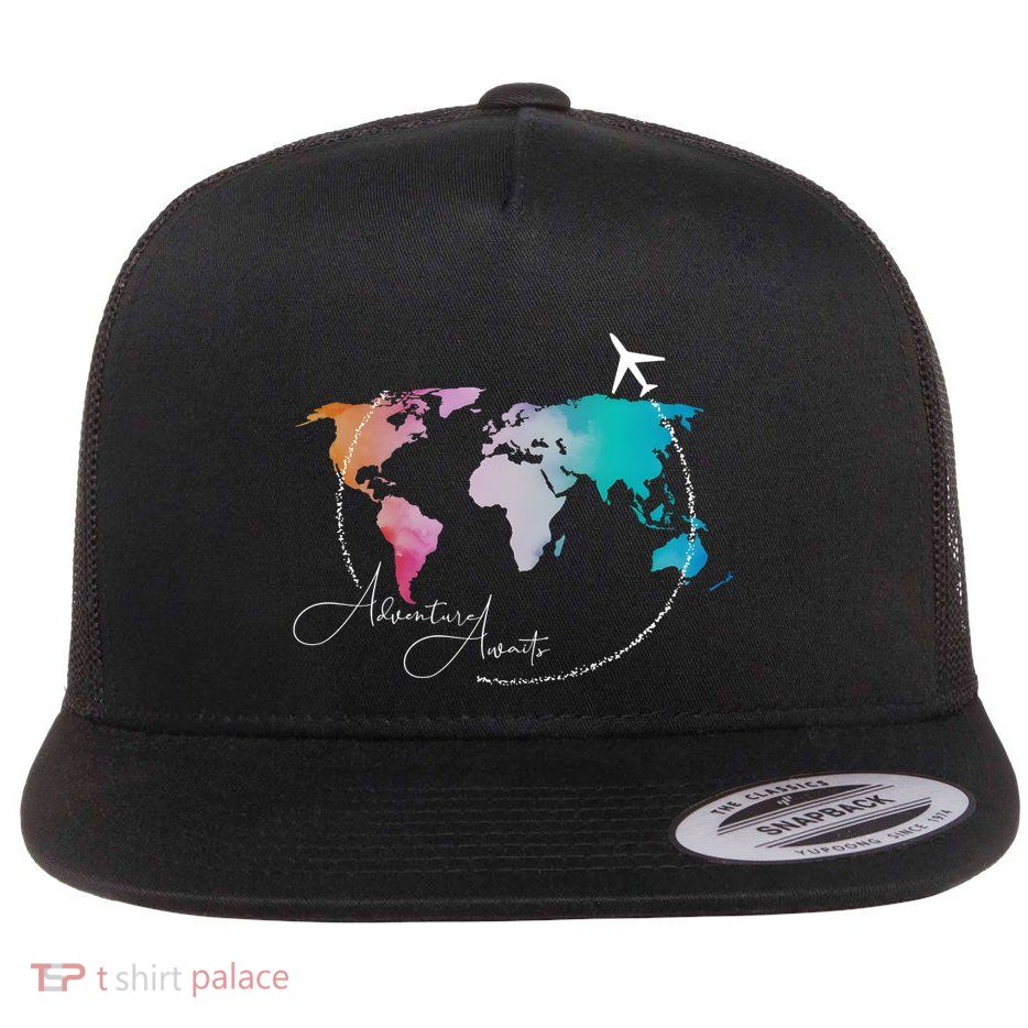 Traveler Adventure Artist Travel Lover Flatbill Hat