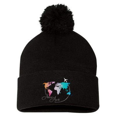 Traveler Adventure Artist Travel Lover Pom Pom 12in Knit Beanie