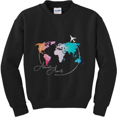 Traveler Adventure Artist Travel Lover Kids Sweatshirt