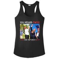 Trump Assassination Attempt Trump 2024 You Missed Twice Ladies PosiCharge Competitor Racerback Tank