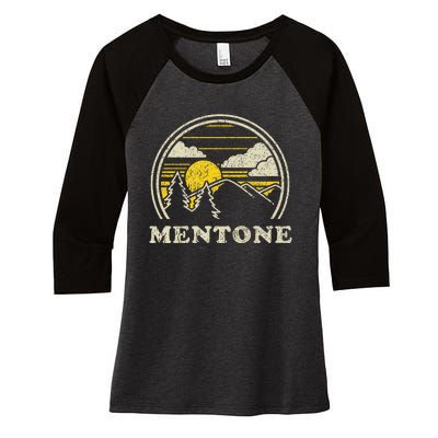 Tone Alabama Al Vintage Hiking Mountains Women's Tri-Blend 3/4-Sleeve Raglan Shirt